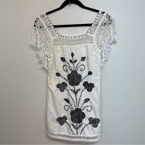 Free People Mexican Embroidered Floral Shift Dress - Picture 2 of 4